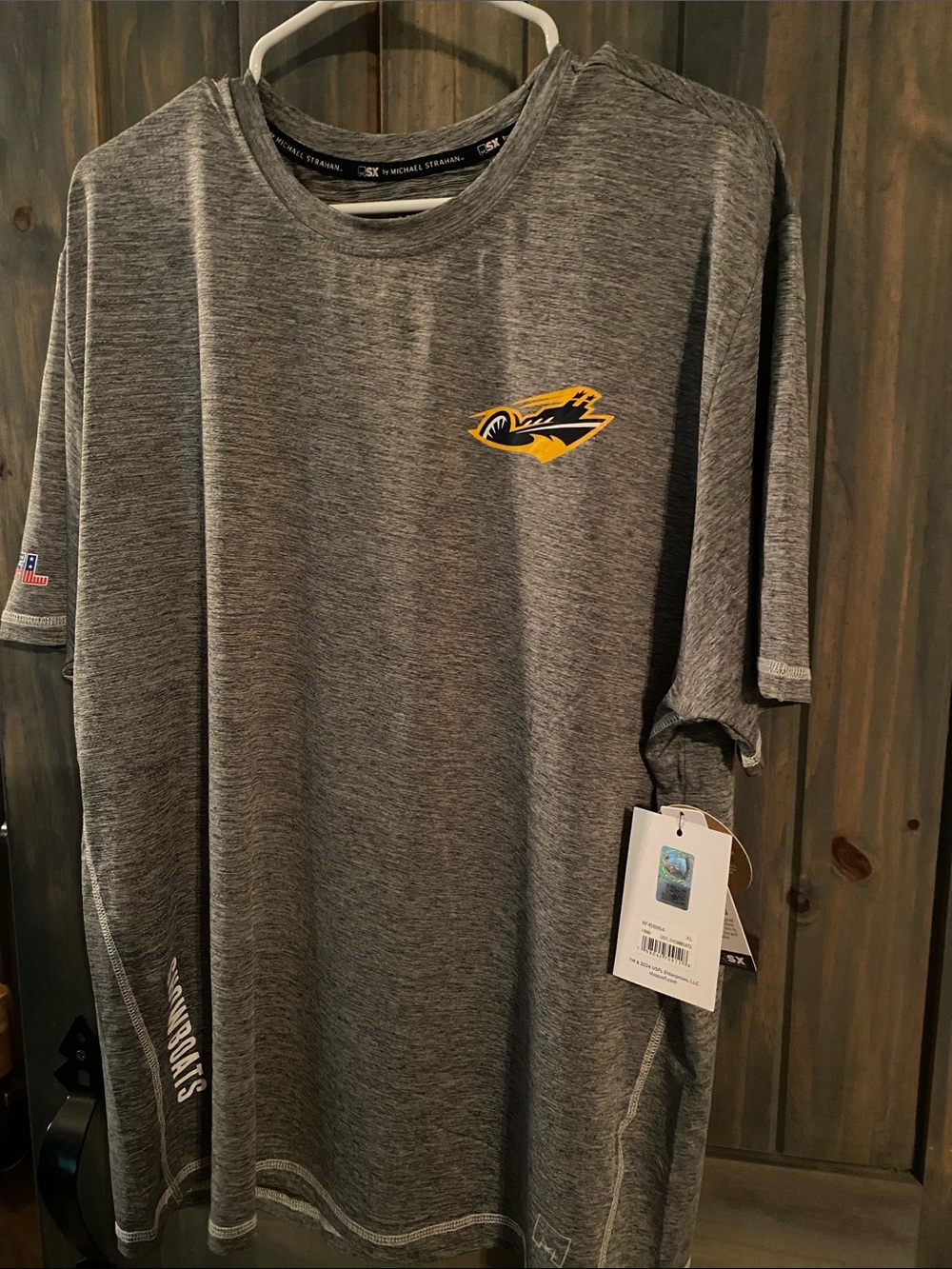 USFL Showboats Gray Short-Sleeve Performance Tee - Men's